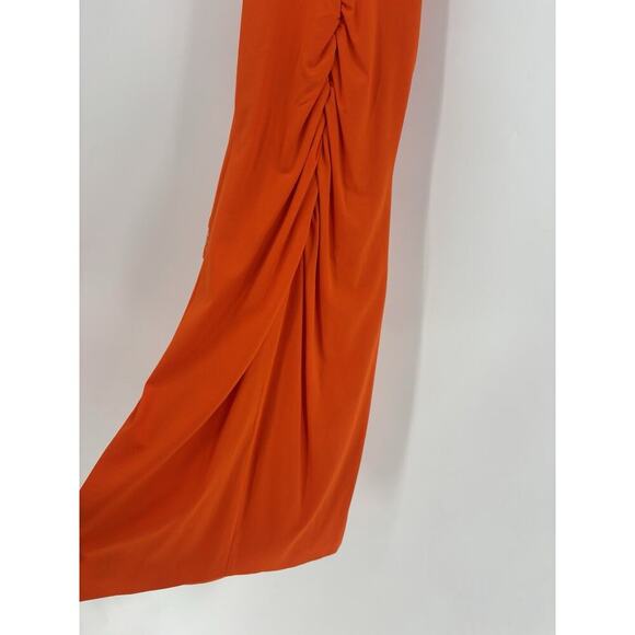 Cache Vintage Sleeveless Dress Womens Large Orange Bodycon Stretch Studded Club - Picture 10 of 16